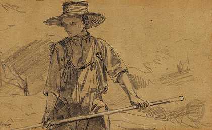 干草`Haymaking (1864) by Winslow Homer
