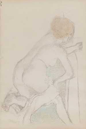 女S擦拭`Femme sessuyant (circa 1891) by Edgar Degas