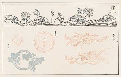 新森·莫约，no shiori，Pl.05`Shinsen moyō no shiori, Pl.05 (1868~1912) by Rokkaku Shisui
