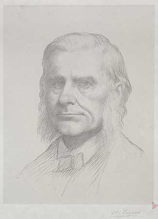托马斯·赫胥黎肖像（第二版）`Portrait of Thomas Huxley (2nd Plate) by Alphonse Legros