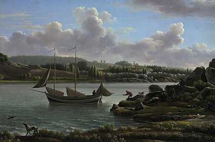 出发去打猎`The Departure for the Hunt (1806) by Jean-Joseph-Xavier Bidauld