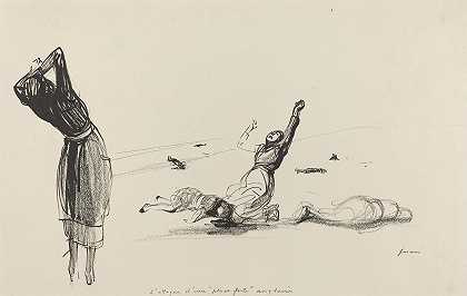 L攻击DUN要塞英语`Lattaque dune place forte anglaise (probably 1917) by Jean-Louis Forain