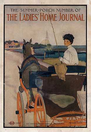 女士的夏季门廊号家庭日志`The summer~porch number of the Ladies home journal (1908) by Edward Penfield