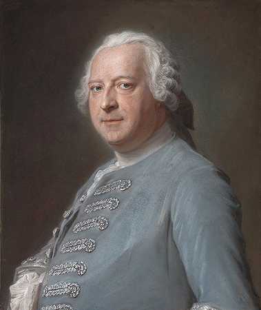 让·查尔斯·加尼尔d小岛（1697-1755）`Jean Charles Garnier dIsle (1697–1755) (ca. 1750) by Maurice-Quentin de La Tour