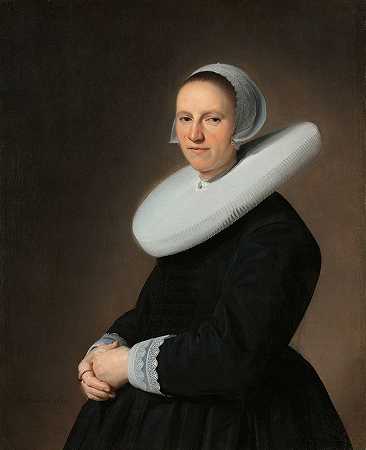 阿德里安娜·克罗斯肖像`Portrait of Adriana Croes (1644) by Johannes Cornelisz Verspronck