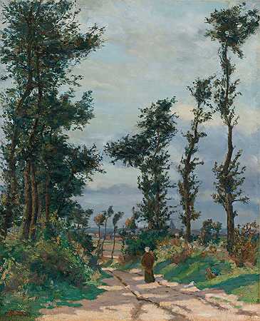 景观D法兰西岛`Paysage Dîle De France (1871) by Armand Guillaumin