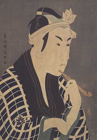 演员松本康弘四世饰演《复仇的故事》中的鱼贩戈罗贝`The Actor Matsumoto Koshiro IV as the Fishmonger Gorobei from the play A Medley of Tales of Revenge (1794) by Tōshūsai Sharaku
