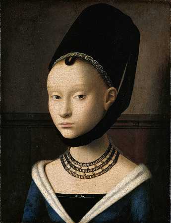一位年轻女子的肖像`Portrait of a Young Woman (circa 1470) by Petrus Christus