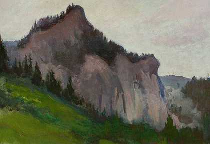山`Mountain (circa 1908) by Władysław Ślewiński