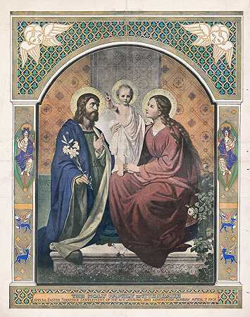 神圣的家庭`The holy family (1904) by Ittenbach