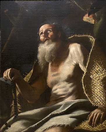 隐士圣保罗`Saint Paul the Hermit (17th century) by Mattia Preti