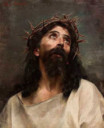 基督的头`Head of Christ by Aniela Biernacka Poraj