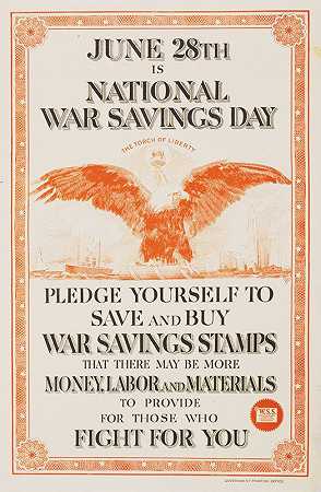 6月28日是全国战争储蓄日`June 28th is national war savings day (1918)