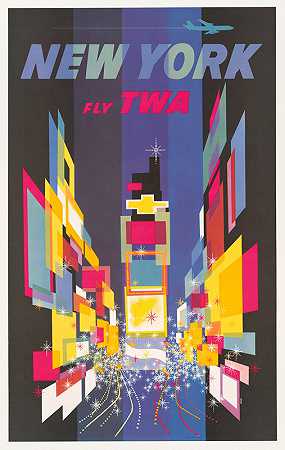 纽约环球航空公司`Fly TWA New York (1960) by David Klein