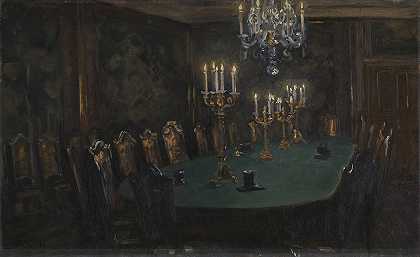 佩德·塞韦林·克鲁耶室内设计`Interiør (1896) by Peder Severin Krøyer