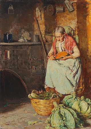 在厨房里`In der Küche by Giuseppe Giardiello
