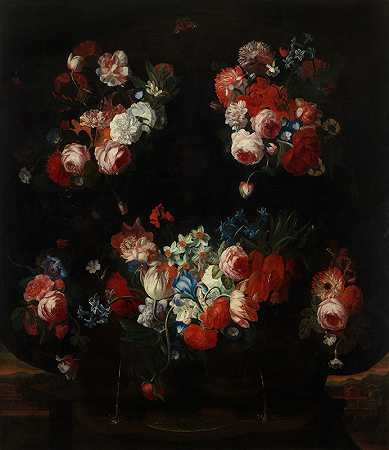 Jan Philip van Thielen的花卉作品`Bloemstuk (between 1631 and 1667) by Jan Philip van Thielen