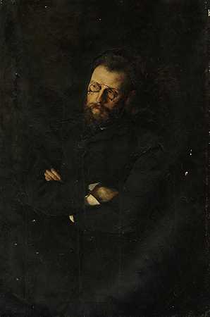 埃拉兹姆·皮尔茨肖像`Portrait of Erazm Piltz (1885) by Jan Ciągliński