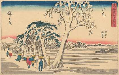 弹出`Ejiri (ca. 1841–1842) by Andō Hiroshige