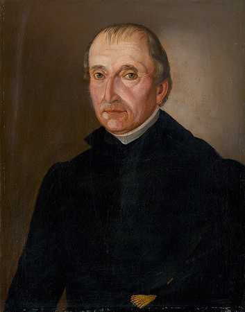 布科万斯克牧师肖像`Portrait of Pastor Bukovanský (1834) by Ludwig Ermini
