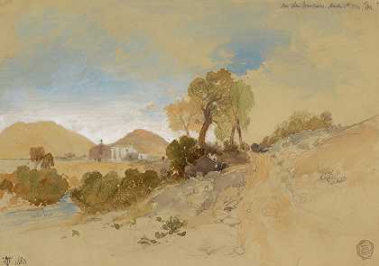 墨西哥旧金山附近`Near San Francisco, Mexico (1883) by Thomas Moran
