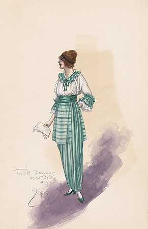 女人s服装设计`Womans costume design (1914) by Will R. Barnes