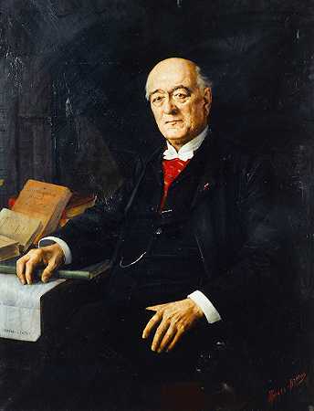 查尔斯·里德肖像（1819-1898），作家和历史学家`Portrait de Charles Read (1819~1898), écrivain et historien (1891) by Marthe Boyer-Breton