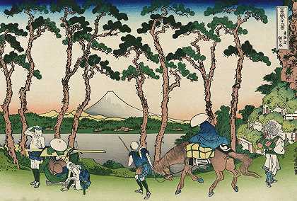 关闭标签`Tōkaidō hodogaya by Katsushika Hokusai