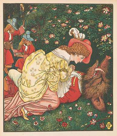 《美女与野兽》第05集`Beauty and the beast Pl. 05 (1896) by Walter Crane