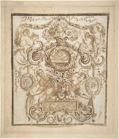 装饰设计`Ornamental Design (ca. 1694) by Jacob Roer