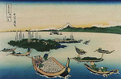 关掉`Buyō tsukuda~jima by Katsushika Hokusai