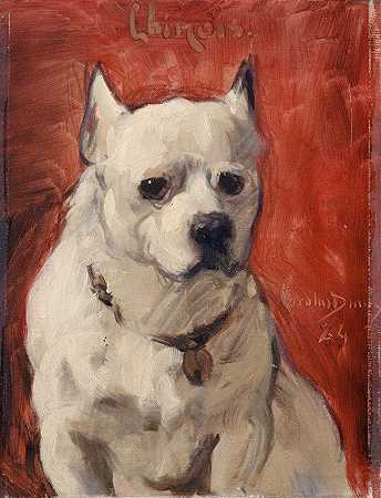 狗中文`Le chien chinois (1884) by Carolus-Duran