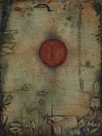 保证金`Ad marginem (1930) by Paul Klee