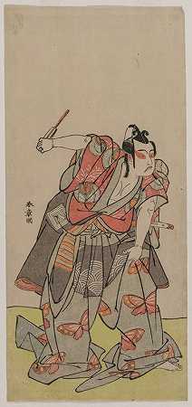 一川耀三二代饰演小五郎`Ichikawa Yaozo II as Soga no Goro (mid 1770s) by Katsukawa Shunshō