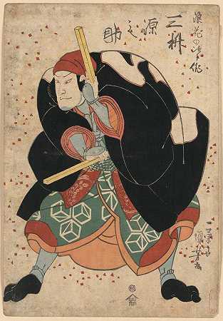 Mimasu gennosuke没有namiwa没有jirosaku`Mimasu gennosuke no namiwa no jirosaku (1830) by Utagawa Kuniyoshi
