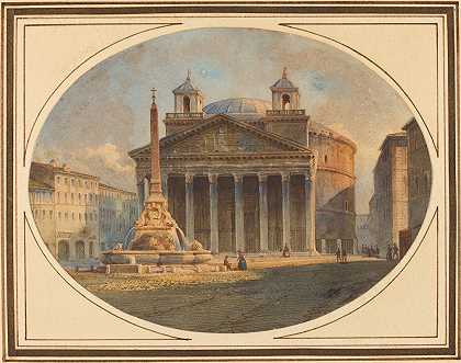 万神殿`The Pantheon by Victor-Jean Nicolle