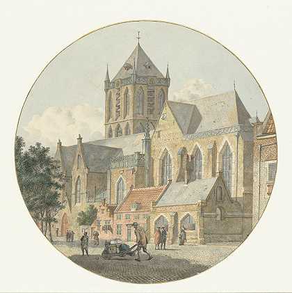 乌得勒支的圣雅各布斯克`De St.~Jacobskerk te Utrecht (1792) by Johannes Huibert Prins