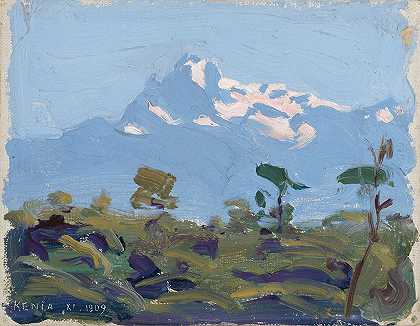 肯尼亚山`Mount Kenya (1909 ~ 1910) by Akseli Gallen-Kallela