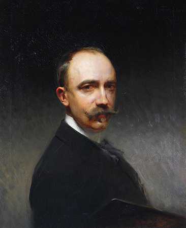 自画像`Self Portrait (1891) by Modesto Teixidor y Torres