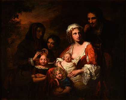 科尔伯特的家人`La Famille de Colbert by Charles-Auguste Herbé