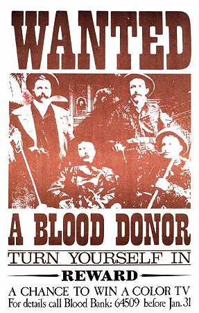 通缉犯，献血者`Wanted, a blood donor by National Institutes of Health