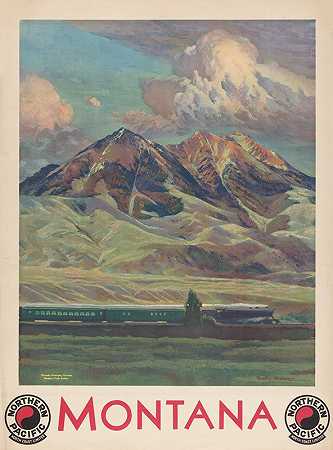 蒙大拿北太平洋北海岸有限公司`Montana Northern Pacific North Coast Limited (1920) by Gustav Wilhelm Krollmann