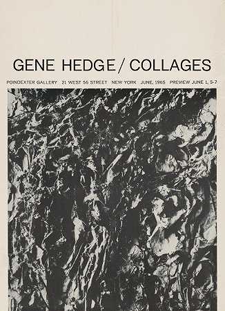 基因对冲，拼贴`Gene Hedge, Collages (1965) by Gene Hedge