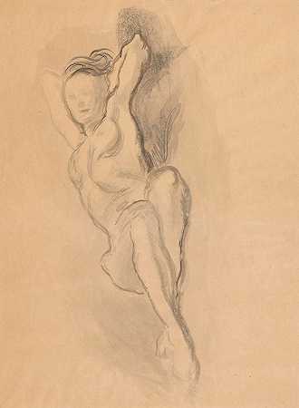裸体躺着`Lying nude (1917 ~ 1936) by Zygmunt Waliszewski