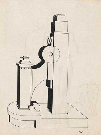 机器形式`Machine Form (1920) by John Henry Bradley Storrs