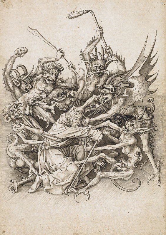 圣约翰的折磨。恶魔的安东尼`Die Peinigung des hl. Antonius durch Dämonen by Jörg Schweiger