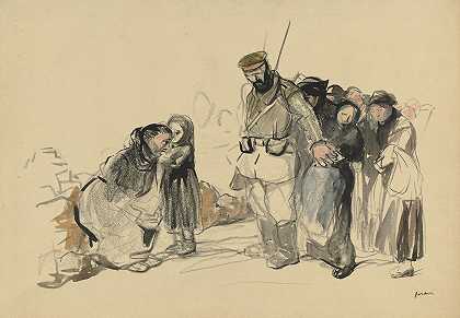 北方的奴隶制`The Slavery in the North (fourth quarter 1800s or first third 1900s) by Jean-Louis Forain