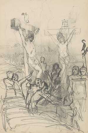 图片草图戈尔戈塔`szkic do obrazu Golgota (1883) by Henryk Siemiradzki