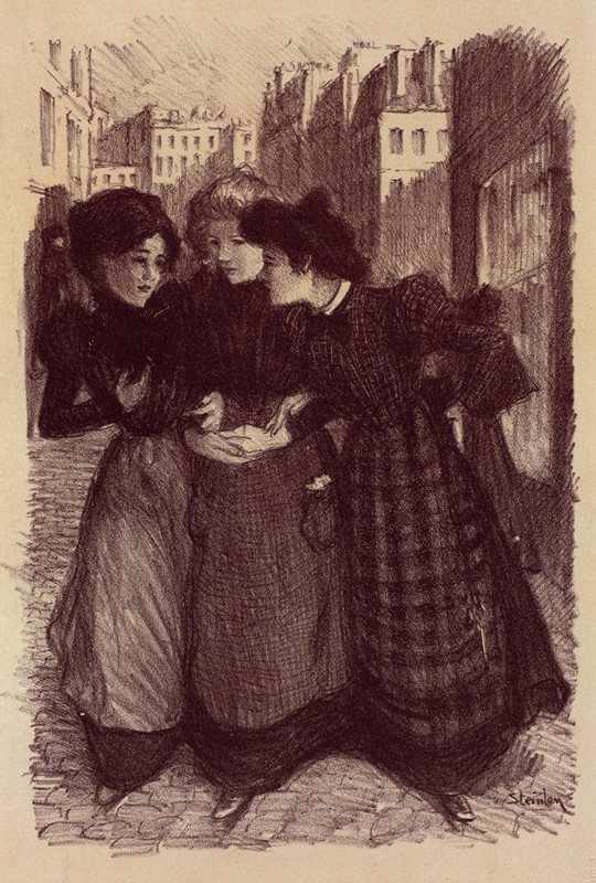DES原始图纸主控形状显示`Dessin original pour les Maîtres de lAffiche (1899) by Théophile Alexandre Steinlen