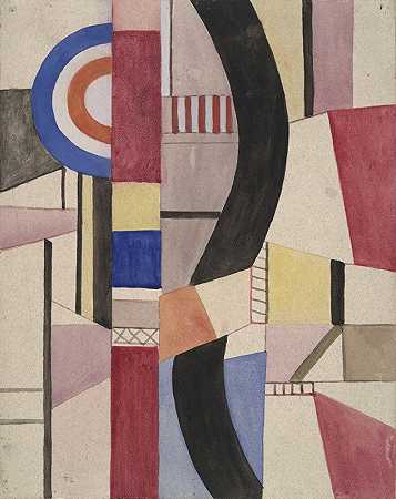 为Le Disque学习`Study for Le Disque (1918) by Fernand Léger